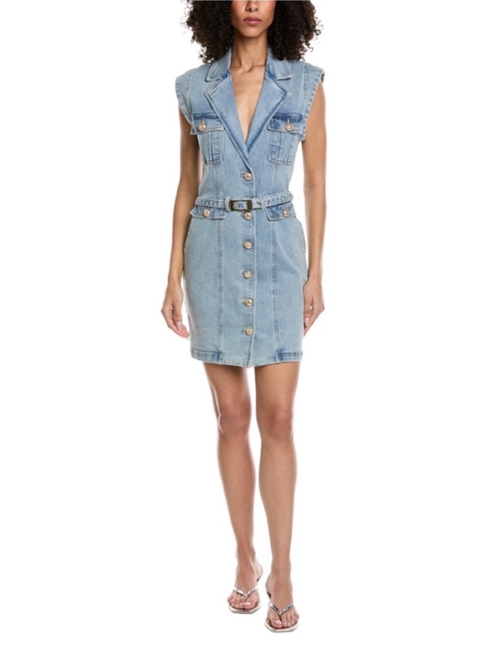 Generation Love Lury Denim Mini Dress - Light Blue Wash Sz S (See Measurements)